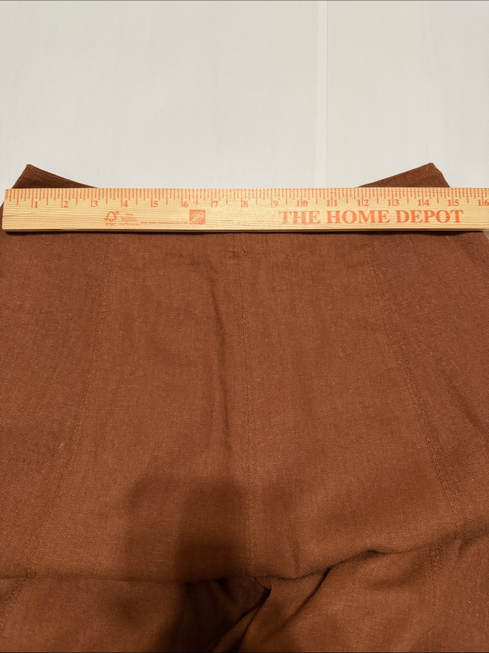 Banana Republic Linen-Blend A-Line Midi Skirt Rust Brown 10 NWT - Picture 3 of 6
